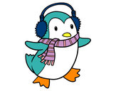 Dibujo Pingüino con bufanda pintado por Fer23