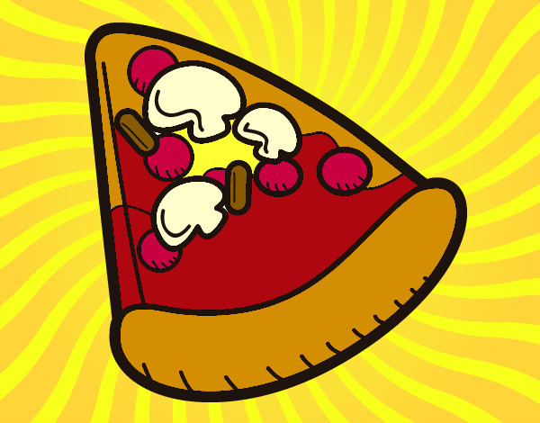 Dibujo Porción de pizza pintado por DJgoku