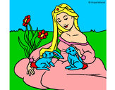 Dibujo Princesa del bosque pintado por Zapdos