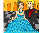 Dibujo Princesa y príncipe en el baile pintado por mary8cruz