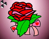 Dibujo Rosa, flor pintado por leslylibet