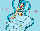 Dibujo Sirena con perlas pintado por ferny16