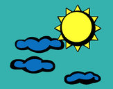 Dibujo Sol y nubes 2 pintado por mirlendis