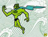 Dibujo Superhéroe poderoso pintado por HectorDair