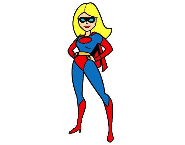 Dibujo Superheroina pintado por asenjo
