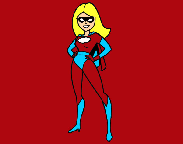 Dibujo Superheroina pintado por Canica3