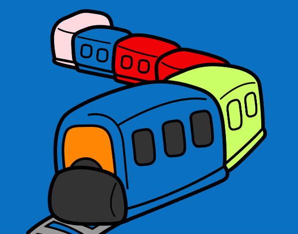 Dibujo Tren en camino pintado por ruben-rayo