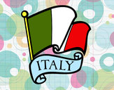 Dibujo Bandera de Italia pintado por mowglina