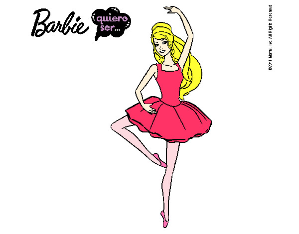 Dibujo Barbie bailarina de ballet pintado por tizu