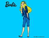 Dibujo Barbie con look casual pintado por amalia