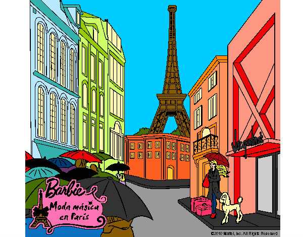 Dibujo Barbie en la Torre Eiffel pintado por cri-cri