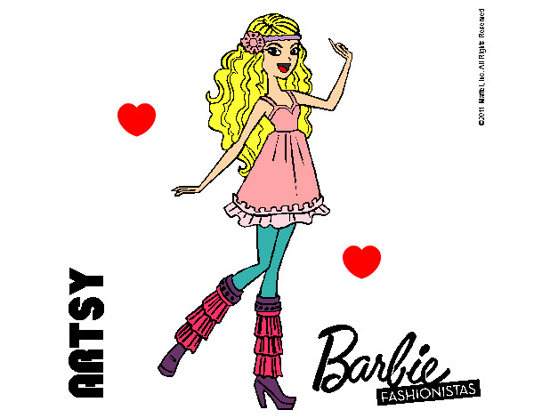 Dibujo Barbie Fashionista 1 pintado por vicu