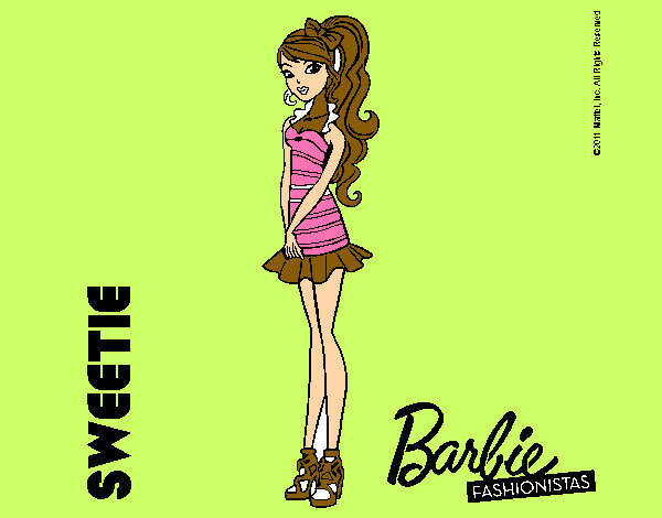 Dibujo Barbie Fashionista 6 pintado por leonelita