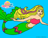 Dibujo Barbie sirena pintado por Aye_4