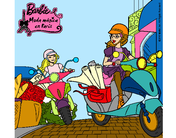 barbie y su amiga en moto