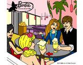 Dibujo Barbie y sus amigos en la heladería pintado por cri-cri