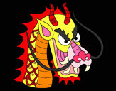 Dibujo Cabeza de dragón 1 pintado por NORELVIS