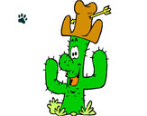 Dibujo Cactus con sombrero pintado por raulunai