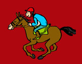 Dibujo Carrera de caballos pintado por pingo