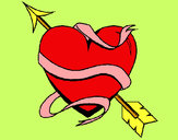 Dibujo Corazón con flecha pintado por brandwon