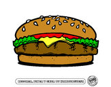 Dibujo Crea tu hamburguesa pintado por izco6