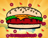Dibujo Crea tu hamburguesa pintado por paticla21