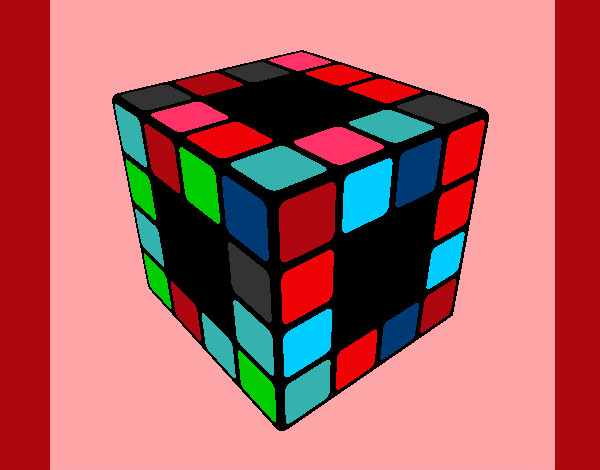 Dibujo Cubo de Rubik pintado por danaemanri