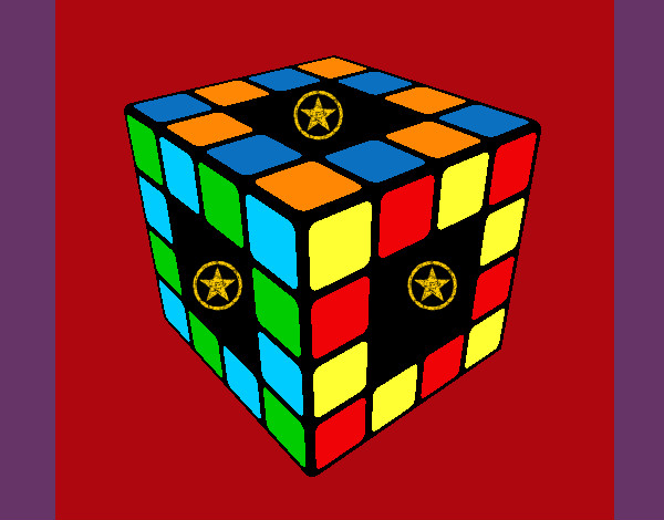 Dibujo Cubo de Rubik pintado por DJgoku