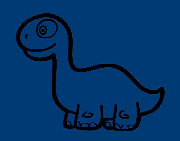 Dibujo Diplodocus bebé pintado por ruben-rayo