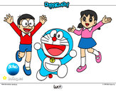 Dibujo Doraemon y amigos pintado por jhoanaa