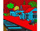 Dibujo Estación de tren pintado por hassans