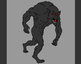 Dibujo Hombre lobo pintado por Vampiro