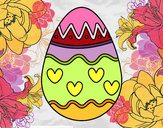 Dibujo Huevo con corazones pintado por jaelht