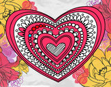 Dibujo Mandala corazón pintado por franbell
