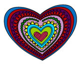 Dibujo Mandala corazón pintado por sony777