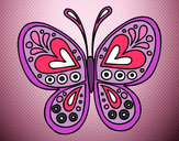 Dibujo Mandala mariposa pintado por agus1