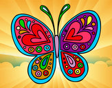 Dibujo Mandala mariposa pintado por ariadna657