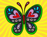 Dibujo Mandala mariposa pintado por danaemanri