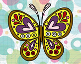 Dibujo Mandala mariposa pintado por dianita9