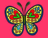 Dibujo Mandala mariposa pintado por Kaxi