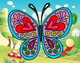 Dibujo Mandala mariposa pintado por SOFIA29