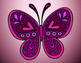 Dibujo Mandala mariposa pintado por victoria19