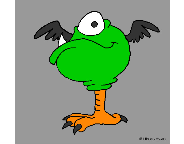 Dibujo Monstruo con pata de gallo pintado por paticla21