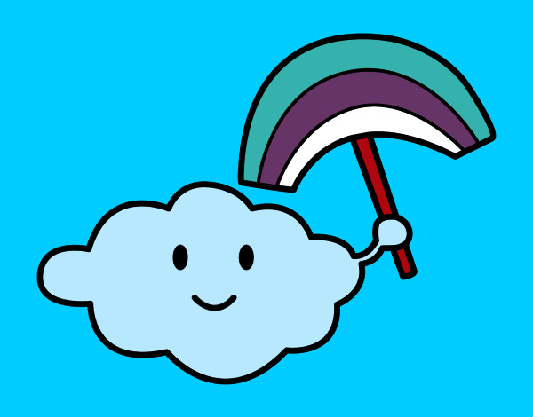 Dibujo Nube con arcoiris pintado por victoria19