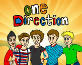 Dibujo One Direction 3 pintado por venecia