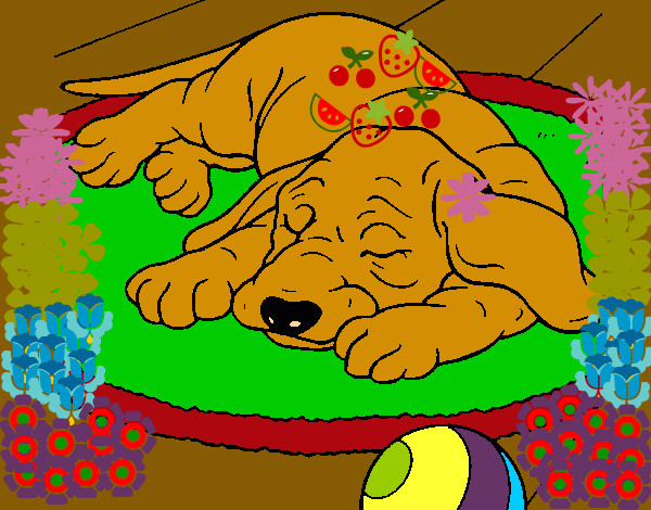 Dibujo Perro durmiendo pintado por aketzali