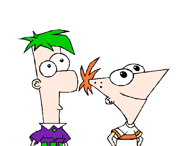 Dibujo Phineas y Ferb pintado por tizu