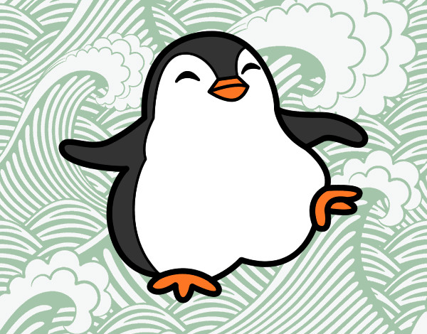 Dibujo Pingüino bailando pintado por anrs2000