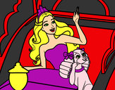 Dibujo Princesa cantante y su perrita pintado por amalia