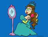 Dibujo Princesa y espejo pintado por TuLokitta_